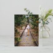 Rustic Woodland sparen de datum Folie Uitnodiging Briefkaart (Staand Voorkant)