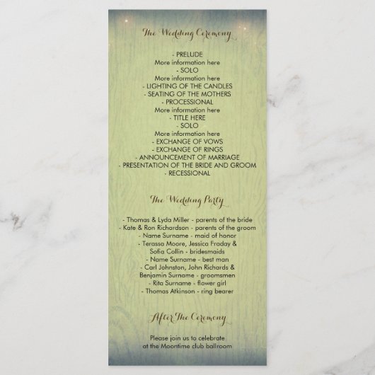 Rustic Woodland String Éclairage Programmes de mar (Dos)