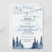 Rustic Woodland, String Lights, Waterverf Kaart (Voorkant)