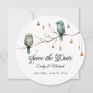 Rustic Woodland Tortelduifjes Celebration Save The Date