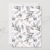 Rustic Woodland Waterverf Forest Fox Wedding Kaart (Achterkant)