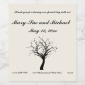 Rustic Woodland Wijn Etiket (Enkel label)