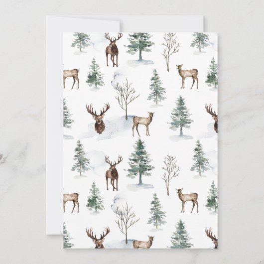 Rustic Woodland Winter Baby shower String Lights Kaart (Achterkant)