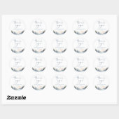 Rustic Woodland Winter Forest Dank u Ronde Sticker (Vel)