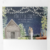 Rustic Woods Barn Mariage | Invitation à trois vol (Intérieur en premier)