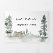 Rustic Woods Barn Wedding | Tri-Fold Invitation (Page de couverture)