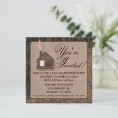 Rustic woods blog cabine anniversaire invitations  (Debout devant)