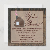 Rustic woods blog cabine anniversaire invitations  (Devant)