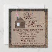 Rustic woods log cabine de nouvelles invitations à (Devant)