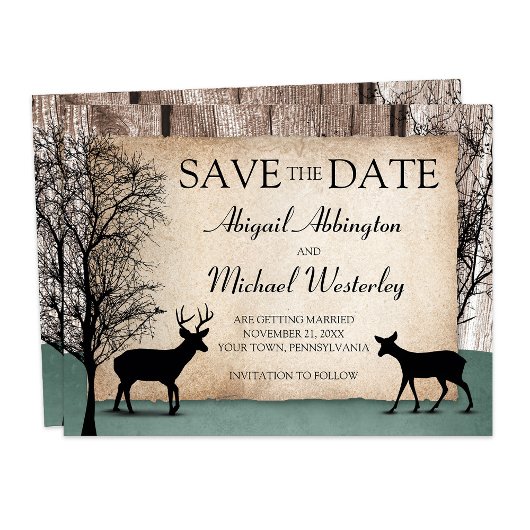 Rustic Woodsy Deer sparen de Kaarten van de Datum