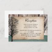 Rustic Woodsy Deer Wedding Reception Kaarten (Voorkant / Achterkant)