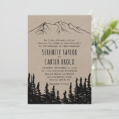 Rustic Woodsy Mountain Formal Wedding Kaart (Staand voorkant)