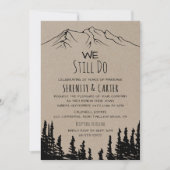 Rustic Woodsy Mountain Vow Renewal Kaart (Voorkant)