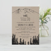 Rustic Woodsy Mountain Vow Renewal Kaart (Staand voorkant)