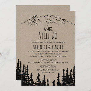 Rustic Woodsy Mountain Vow Renewal Kaart
