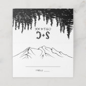 Rustic Woodsy Mountain | Wit huwelijk (Buitenkant ongevouwen)