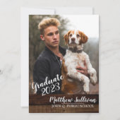 Rustic Woodsy Vertical Photo Graduparty (Voorkant)