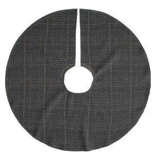 Rustic Woven Rough Burlap Neutral Black Kerstboom Rok