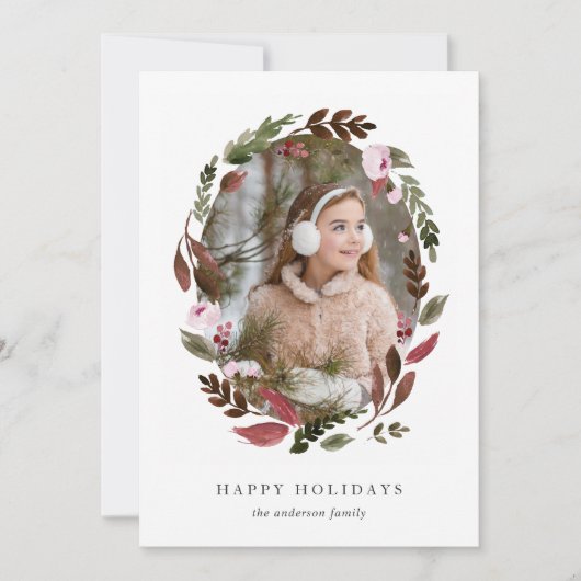 Rustic Wreath Carte photo (Devant)