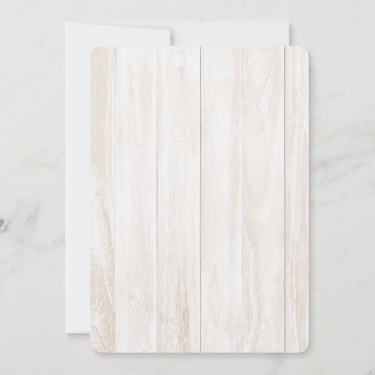 Rustic Wreath Fête de Noël Invitation (Dos)