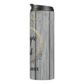 Rustic Wreath Floral Glitter Wedding Thermosbeker (Geroteerd rechts)