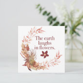 Rustic Wreath Floral Kaart (Staand voorkant)