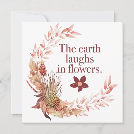 Rustic Wreath Floral Kaart (Voorkant)