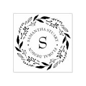 Rustic Wreath Monogram Rubberstempel (Afrduk)