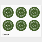 Rustic Wreath Monogram Sticker (Vel)
