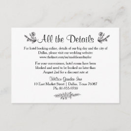 Rustic Wreath Wedding Accommodatie Card Informatiekaartje