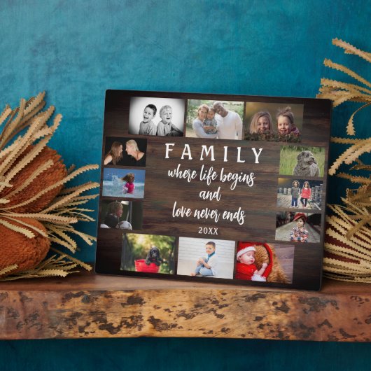 Rustic Yarly Family Gezegde Keepomwille Photo Coll Fotoplaat (Zijkant)