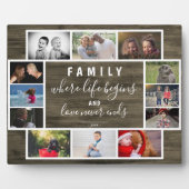 Rustic Yarly Family Keepomwille Gezegde Photo Coll Fotoplaat (Voorkant)