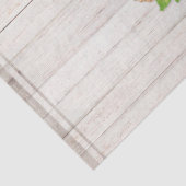 Rustic Yellow Floral Farmhouse Leaf Greenery Wood Tissuepapier (Detail)