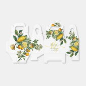 Rustic Yellow Lemon & Foliage Greenery Wedding Bedankdoosjes (Uitgevouwen)