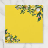 Rustic Yellow Lemon & Foliage Greenery Wedding Bedankjes Labels (Achterkant)
