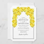 Rustic Yellow Roses Wedding Invitations Kaart (Voorkant)