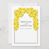 Rustic Yellow Roses Wedding Save the Date (Achterkant)