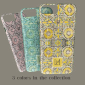 Rustic Yellow Stamped Esthetische Bloemen Case-Mate iPhone Case