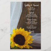 Rustic Yellow Sunflower en Barn Wood Wedding (Voorkant)