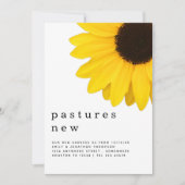 Rustic Yellow Sunflower Moving New Address Details Aankondiging (Voorkant)