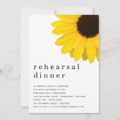 Rustic Yellow Sunflower Rehearsal Dinner Kaart (Voorkant)