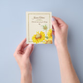 Rustic Yellow Sunflower Waterverf Flyer (Hand)