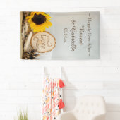 Rustic Yellow Sunflower Woodland Wedding Spandoek (Insitu)