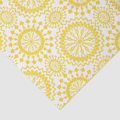 Rustic Yellow White Circle Pattern Tissuepapier (Detail)