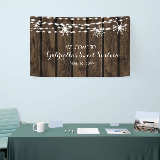 Rustic yet Droy Winter Sweet Sixteen Banner (Beurs)