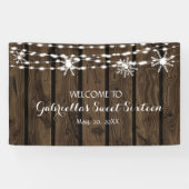Rustic yet Droy Winter Sweet Sixteen Banner (Horizontaal)
