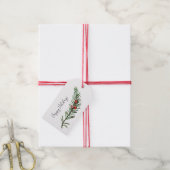 Rustic Yew Tree Branch Gift label Cadeaulabel (Met Touw)