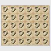 Rustic Yin Yang Lizards Cadeaupapier (Vlak)