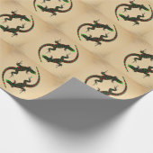Rustic Yin Yang Lizards Cadeaupapier (Hoek)