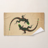 Rustic Yin Yang Lizards Handdoek (Handdoek)